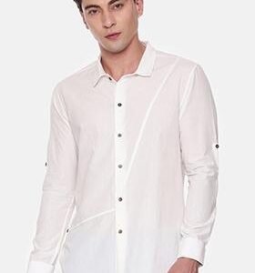 White Cotton Shirt For Men