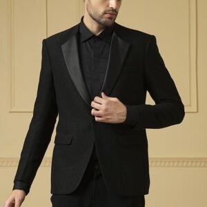 Black Sharp Blazer Set For Men
