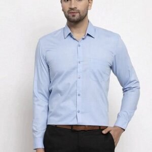 Turquoise Cotton Shirt For Men