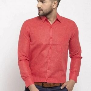 Red Cotton Shirt For Men