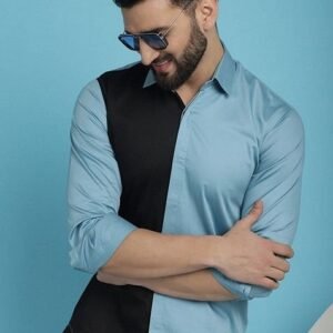 Sky Blue Cotton Shirt For Men