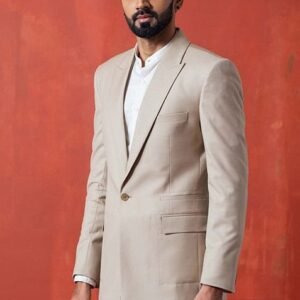 Beige Suit Set For Men