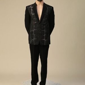 Black Zari Embroidered Suit Set