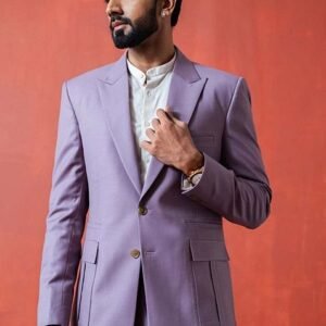 Lavender Suit Set For Men