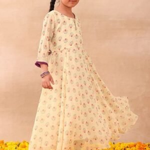 Ivory Boota Foil Print Kurta