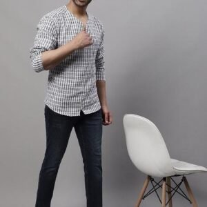 Multicolor Solid Cotton Kurta For Men