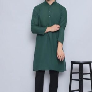 Blue Striped Cotton Kurta For Men