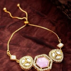 Purple Gold Plated Brass Bracelet
