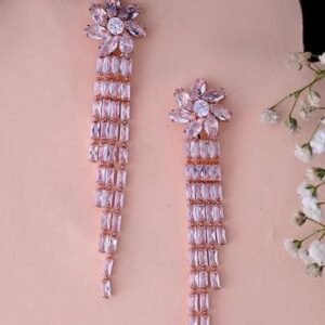 Gold Plated Contemporary Drop Earrings