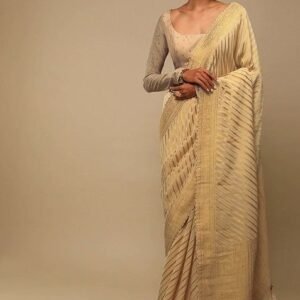 Golden Woven Design Banarasi Art Silk Saree Set