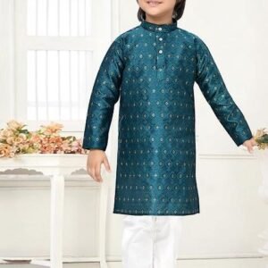 Rama Jacquard Kurta Set For Boys